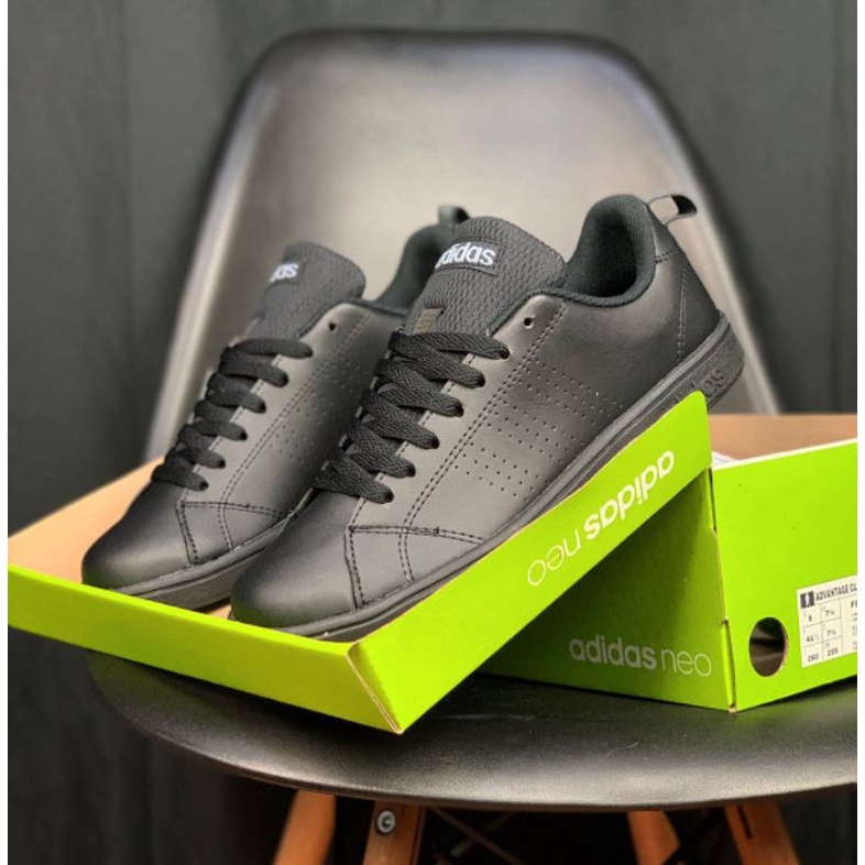 Sepatu Ads Neo Advantage Full Black Original OEM Sneakers Pria Dan Wanita / Sepatu Hitam Polos