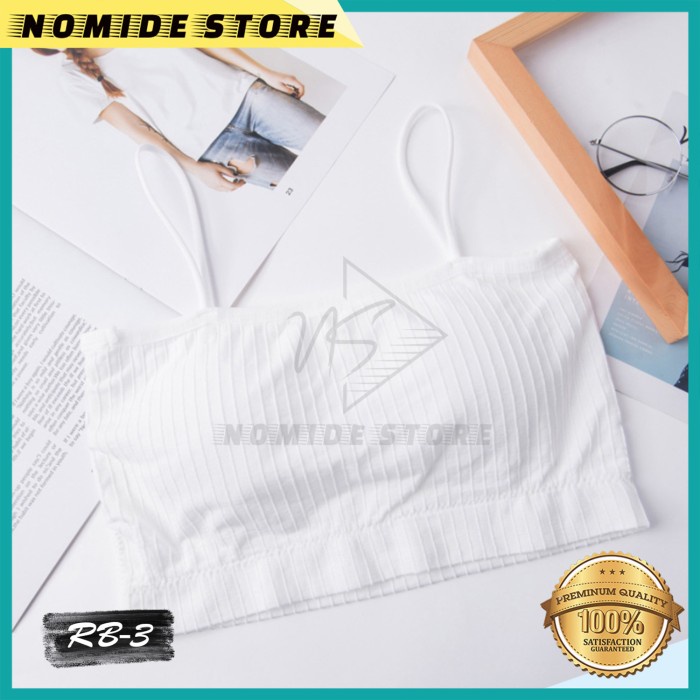 BH BRA KEMBEN SPORT UNDERWEAR TANK TOP WANITA SEXY BRALETTE TALI HITAM BAHAN BERKUALITAS