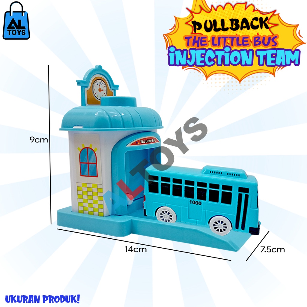 Mainan Anak Mobil Bus Tayoo The Little Bus Ejection Team PullBack