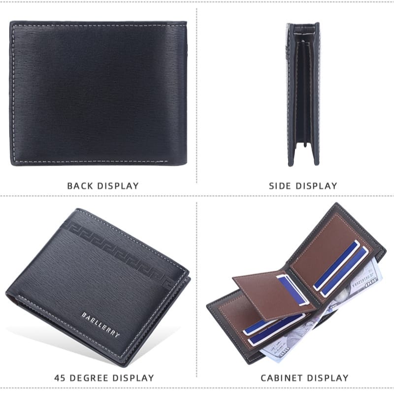 DOMPET LIPAT PRIA KULIT IMPORT RAFA WA499B5 BAELLERRY ORIGINAL KECIL PENDEK MINI PREMIUM SLOT KARTU UANG COWOK KEREN DISTRO LAKI MURAH REMAJA KEKINIAN TERBARU BATAM BRANDED