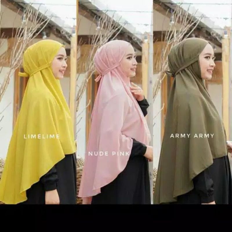 Medan Termurah/Ready Hijab jumbo diamond italiano premium bergo