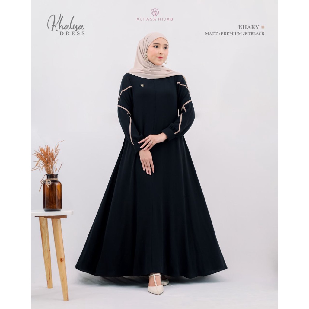 Khalisa Dress By Alfasa - Dress premium busui / gamis wanita