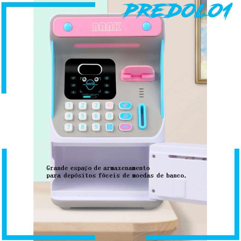 [PREDOLO1] 2x Mini ATM Piggy Bank 4 Digit Password Password Coin Cash Bank Machine Toy