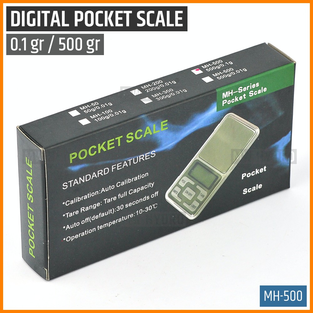 Digital Pocket Scale MH - 0.1g / 500g, Timbangan Digital Mini