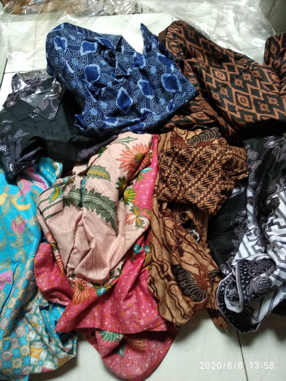 M-l-xl-xxl Batik Tunik Wanita Asj Sa Hrb026 Kenongo Pekalongan Sogan Tulis