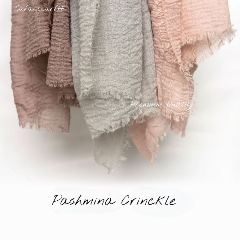 HITAM READY || HIJAB Best Seller PASHMINA CRINKLE / KRINGKEL - PASHMINA LAVANYA / NEGRO / KUSUT IMPOR-1