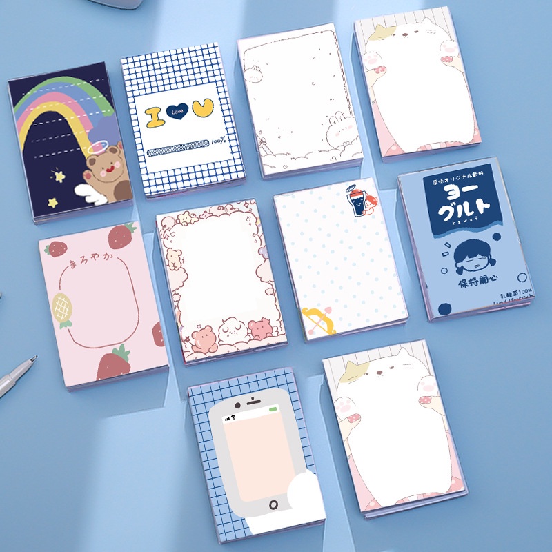 Non-sticky Memo Pads Students Cute Notebook Journal Book Stationery Supply