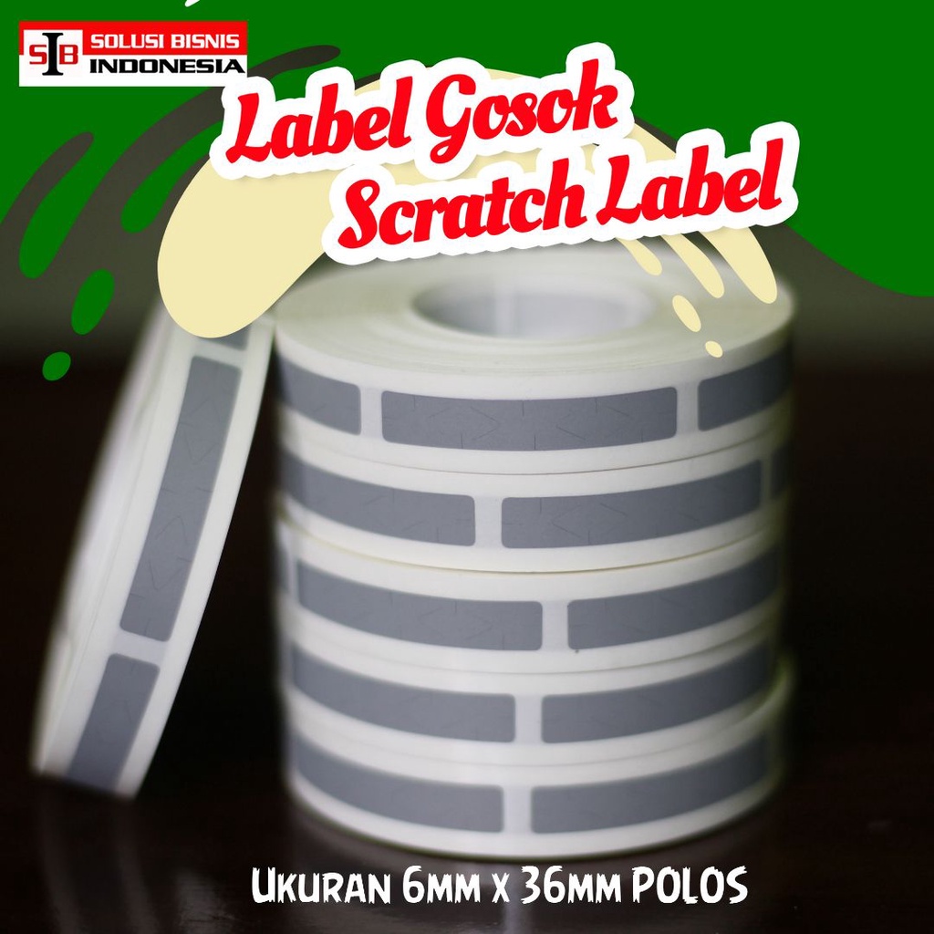 

Scratch penutup PIN voucher ukuran 6*36mm POLOS