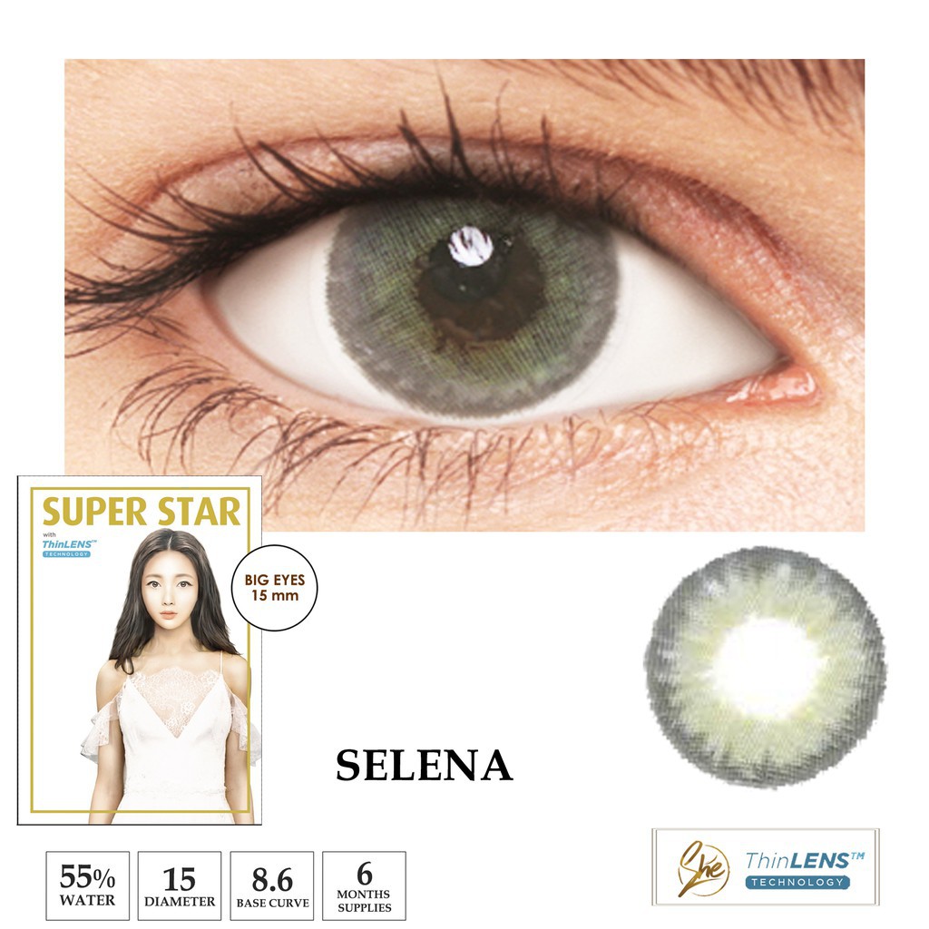 [PILIH LOKAL] BUY 1 FREE 6 ITEM Superstar Selena softlens warna bulanan