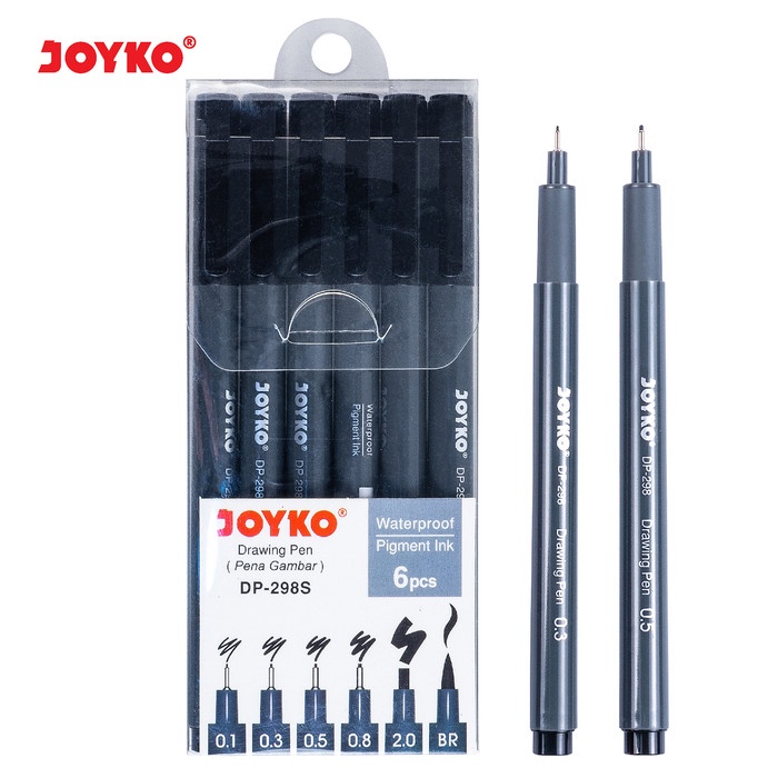 

NEW Drawing Pen Pena Gambar Joyko DP-298S 1 Set 6 Pcs