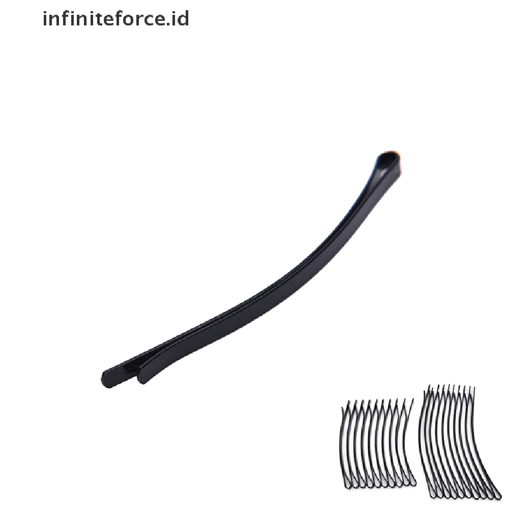 Infiniteforce.id 10pcs Jepit Rambut Bobby Pins Metal Warna Hitam Untuk Wanita