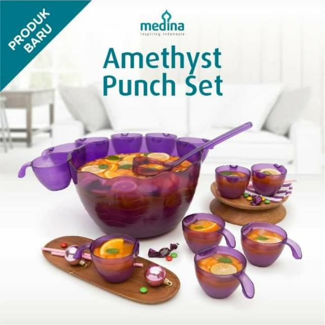 Punch Set Mangkok Sop Buah Amethyst Medina