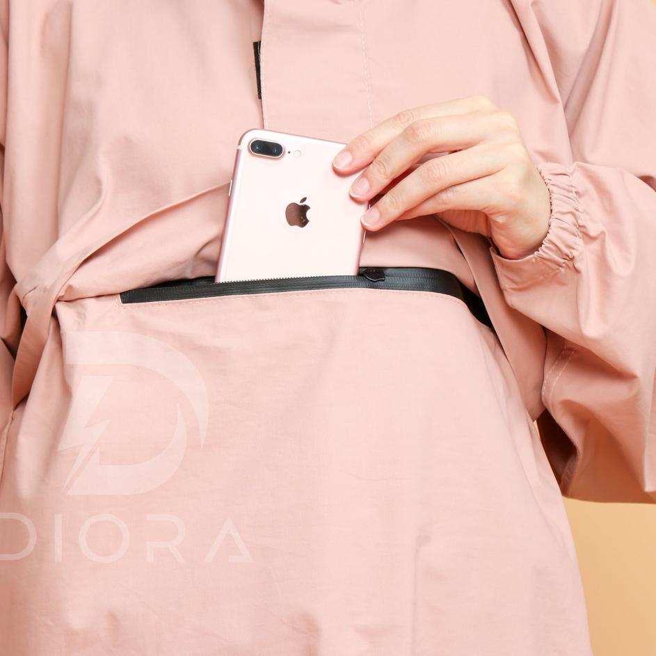 Terbagus.. Jas Hujan DIORA Jas Hujan Pria Wanita Dewasa Anti Air Bahan Import Raincoat Saku Kangguru