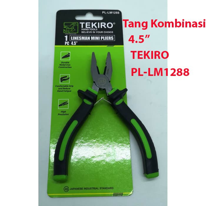 TANG KOMBINASI 4.5&quot; TEKIRO PL-LM1288 / LINESMAN PLIER 4.5 inch tekiro