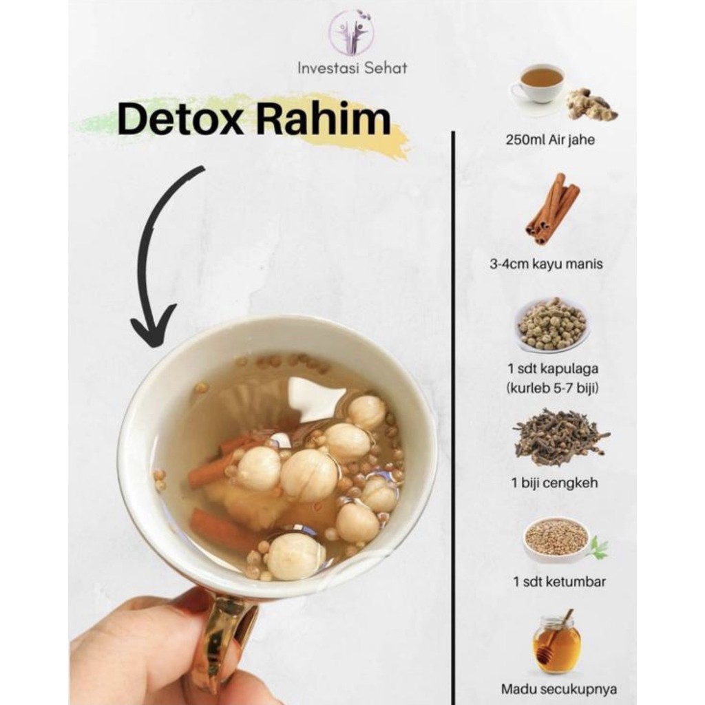 Paket Rempah Detox Rahim 10 sachet/untuk promil/paket JSR detox rahim ala Zaidul Akbar