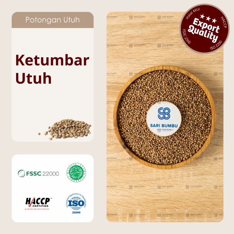 

Ketumbar Utuh / Coriander Seed 100gr Export Quality