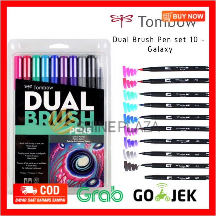 

(BISA COD) Tombow Dual Brush Pen Set 10 - Galaxy Palette
