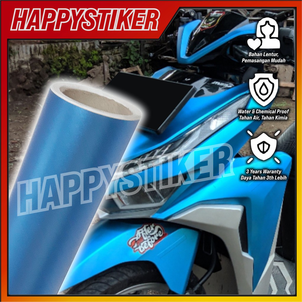 STIKER SKOTLET BIRU MUDA METALIK DOFF