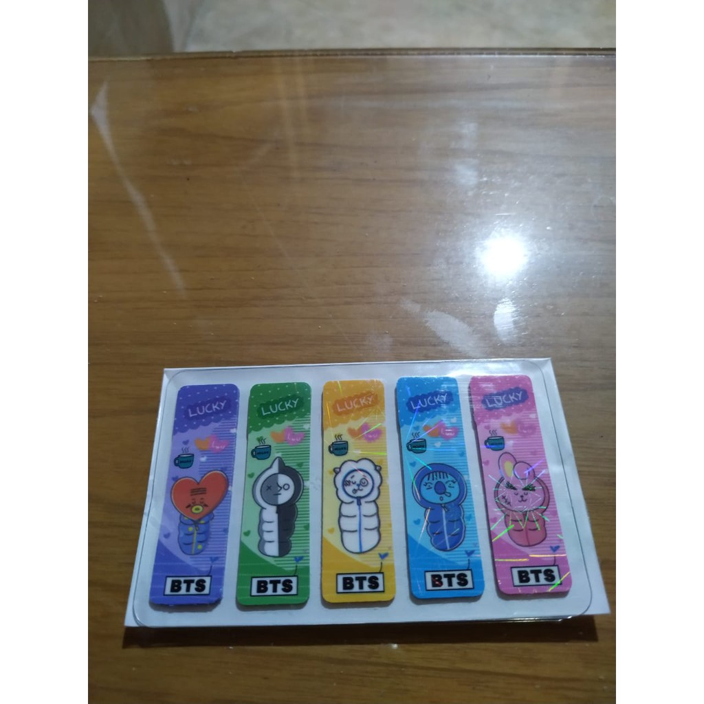 STICK NOTE / PEMBATAS BUKU KARAKTER BAHAN PLASTIK – KARAKTER BTS