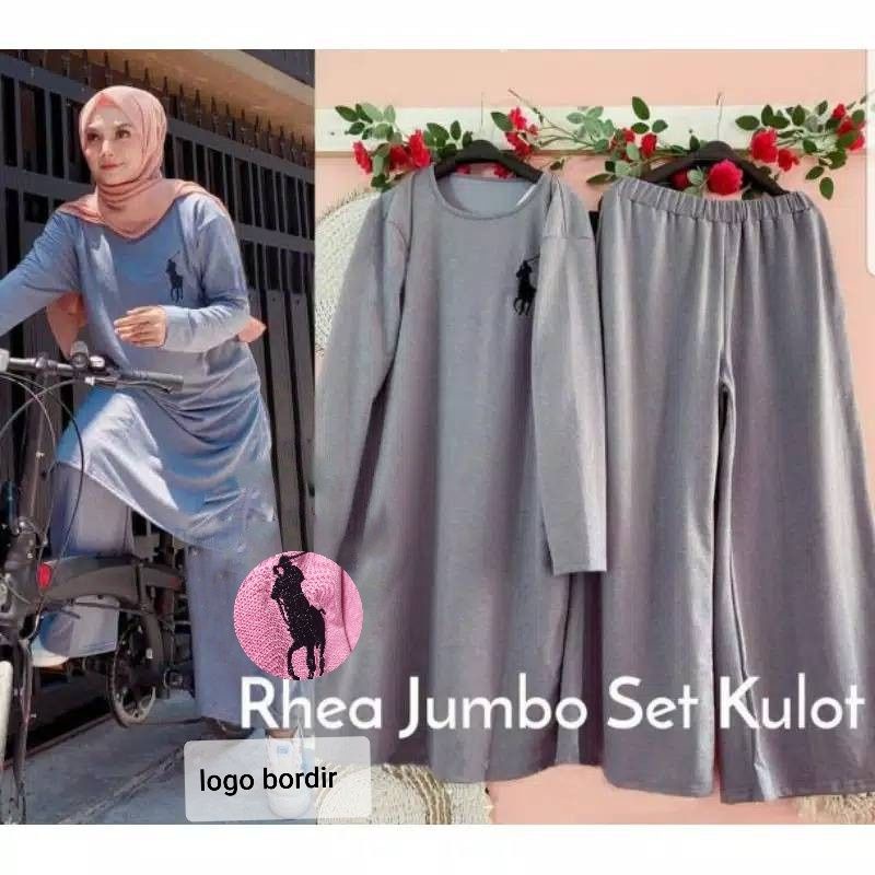 JCZR - Set Rhea Jumbo / Baju Stelan Celana Kulot Fashion Muslimah