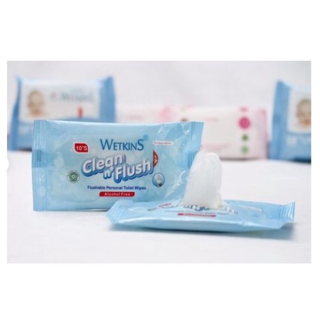 Tisu Basah Wetkins Clean And Flush Murah