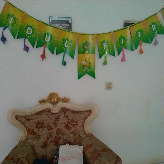 Hiasan Dinding Banner Idul Fitri Lebaran Dekorasi Dinding Ornament - 5464
