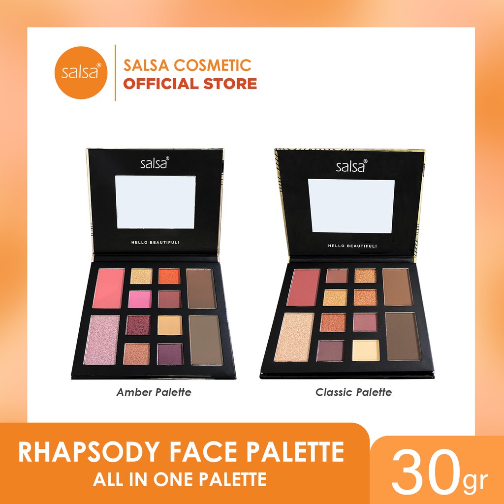 SALSA Rhapsody Face Palette / Palet Eyeshadow Blush On Contour Highlighter -jb