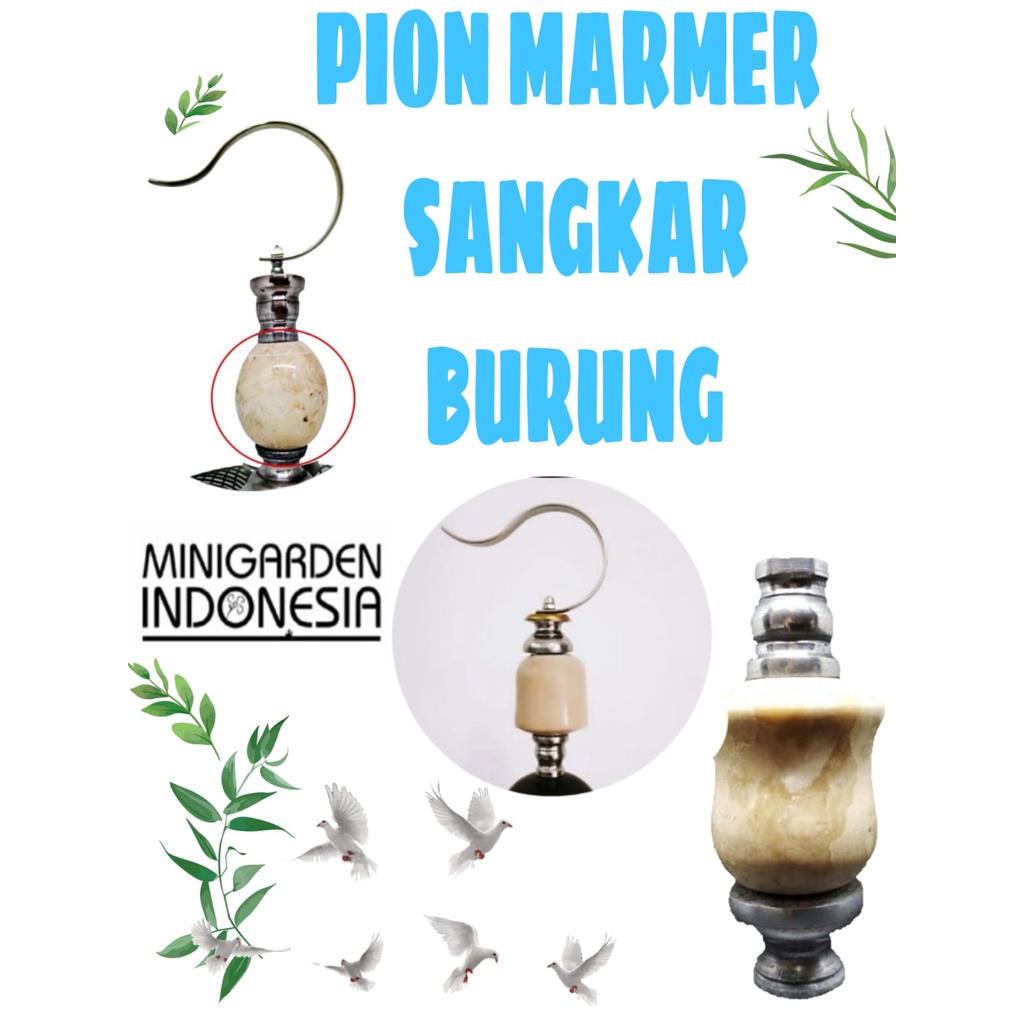 PION MARMER SANGKAR BURUNG aksesoris pion kandang murai lovebird pleci - MODEL MAHKOTA