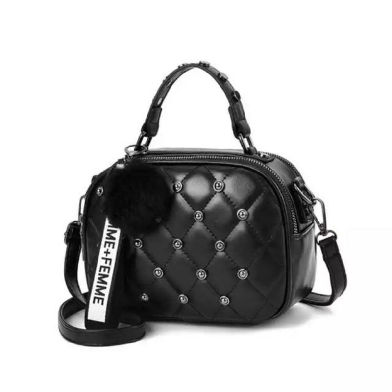 Bundara.id Ta-1132 (Tanpa gantungan &amp; Pompom) Tas selempang cantik aurora Tas wanita tali panjang