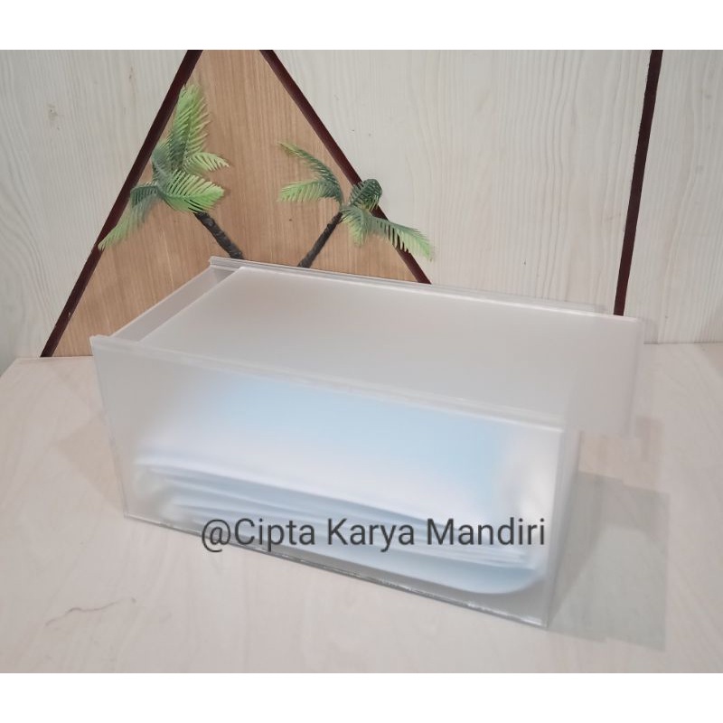 Promo Murah Kotak Penyimpanan Masker Bahan Akrilik Full Satin Marga Cipta &amp; Kotak Kapas