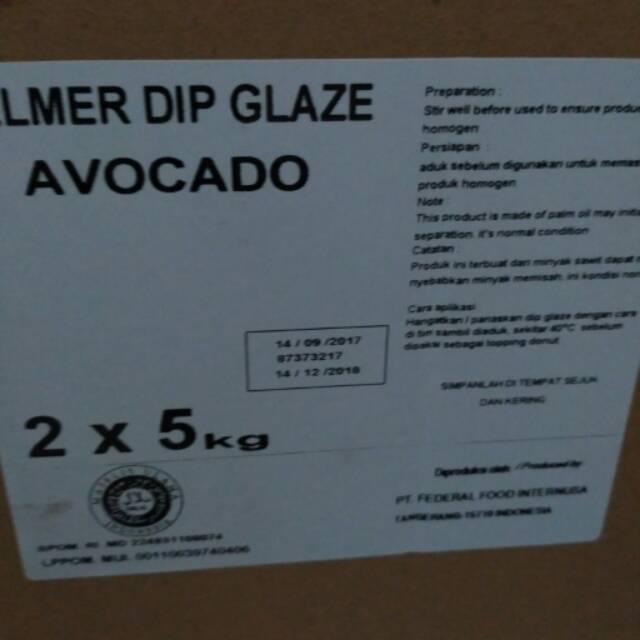 Dip glaze avocado