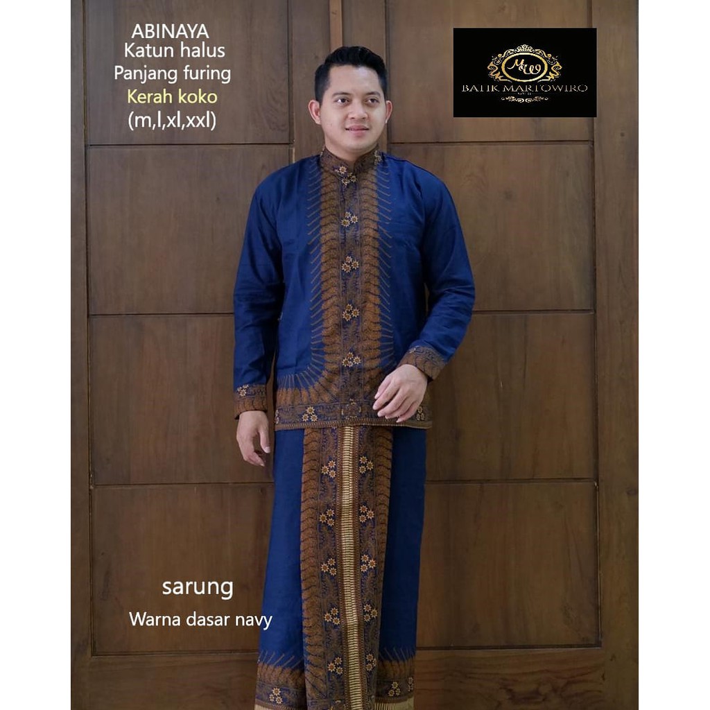 SARKO ABINAYA DASAR NAVY MARTOWIRO KOKO KEMEJA BAJU BATIK PRIA SOLO LENGAN PANJANG FULL FURING PROBOSETO DAFINAH SUMISIK PUSPO GAGAH PARANG CENDONO NAGA MERAH SEJAGAD SIDOMUKTI SOGAN KEMBANG BIRU DWI MUKTI  ARISWARA PUTIH SAWUNG SAR SEKAR PEKEN KAMANDANU