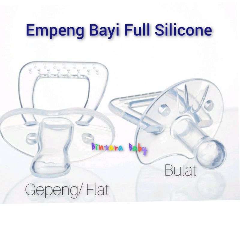 Empeng Bayi Super soft Full Silikon / Newborn Baby Soother / Empeng Newborn Gepeng Empeng Bulat / Dot Bayi Silicone