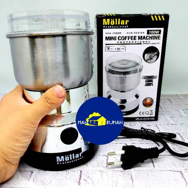 Mini Coffee Grinder Mesin Giling Biji Kopi Bumbu Dapur - Mollar ECG100 100Watt