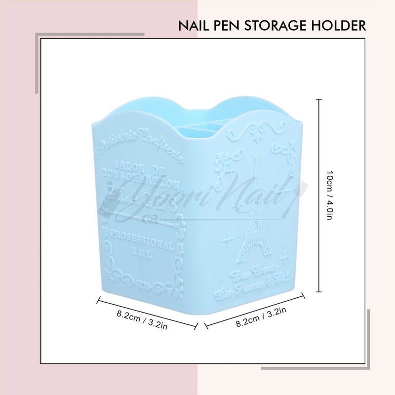 Nail art pen brush storage holder tempat kuas nail art tempat makeup brush serbaguna