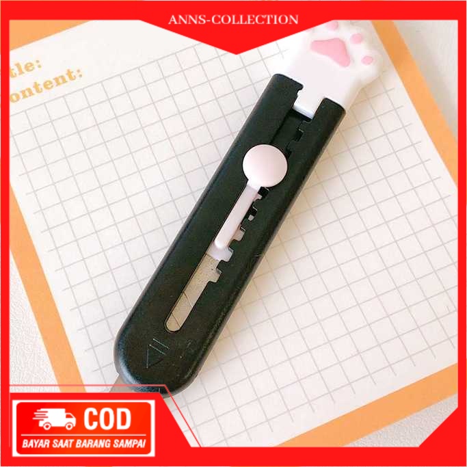 

[ANNS] -MINKYS Pisau Cutter Mini Pemotong Kertas Desain Cat Paw- JM