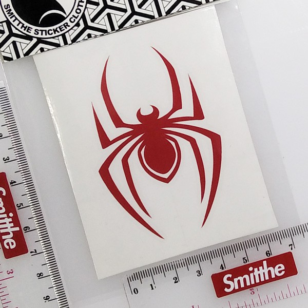 Stiker Spider-man Miles Morales Logo Spiderman PS5 Cutting Sticker aksesoris Motor Mobil