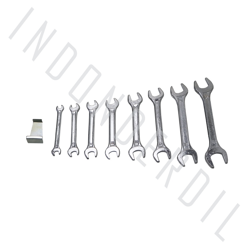 Kunci-Alat-Perkakas-Petukangan Pas Set 8 Pcs-Biji 6-22 Open End Wranch 6-7-8-9-10-11-12-13-14-15-16-17-18-19-20-22