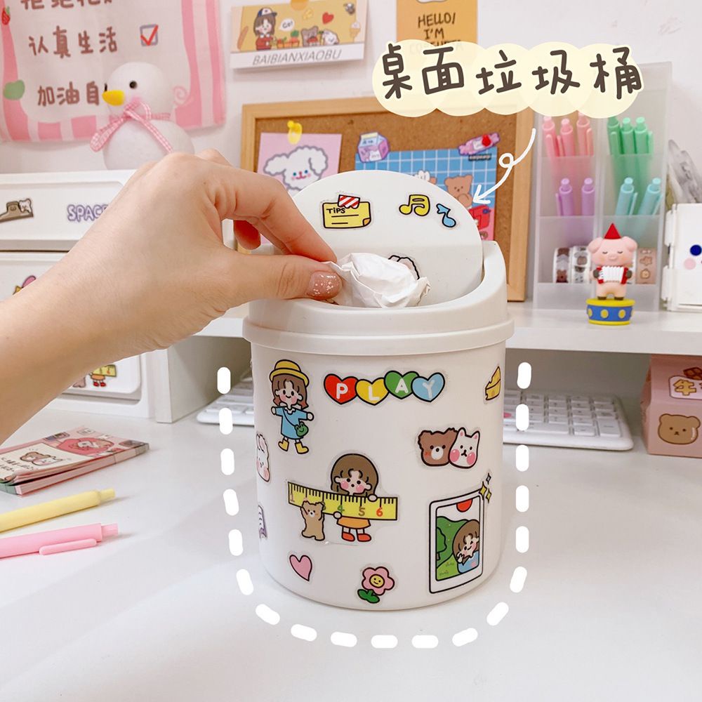 [littlecrab] Tempat Sampah Kecil Mini Room Decoration Tong Barang Organizer Stationary Kit Tong Sampah Lucu Berkualitas Mini Trash Bin Aesthetic Dustbin