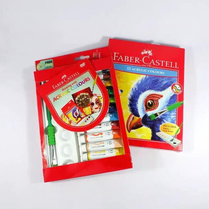 

Sale! Acrylic Colours Set 12 Faber Castell / Cat Acrylic Set 12 Murah