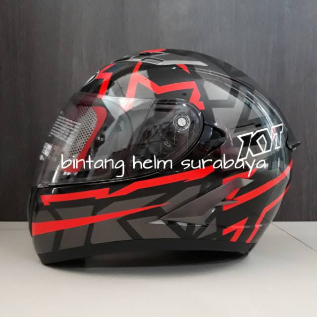 Helm Full Face KYT Falcon Faster Red