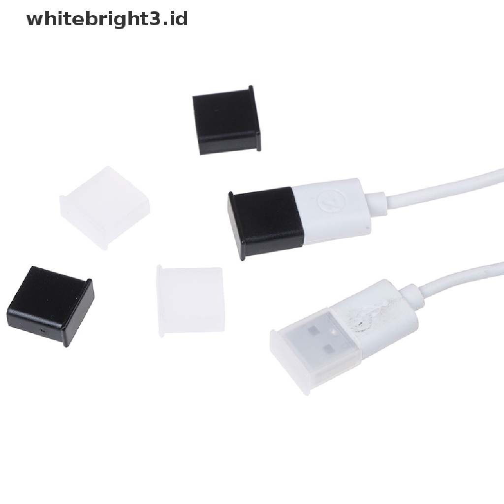 (whitebright3.id) 10pcs Tutup Pelindung plug USB male anti Debu Bahan Plastik