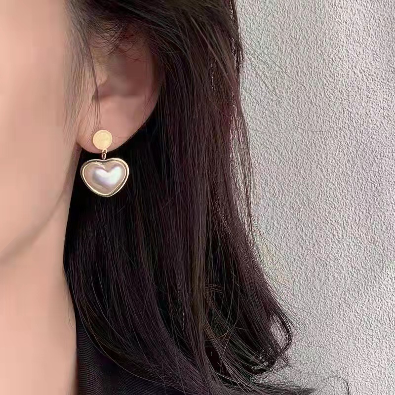 Titanium Anting Mutiara Perhiasan Fashion