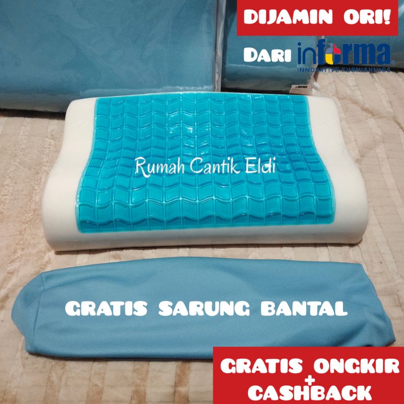INFORMA BANTAL CONTOUR MEMORY FOAM COOL GEL / BANTAL KESEHATAN / BANTAL TIDUR