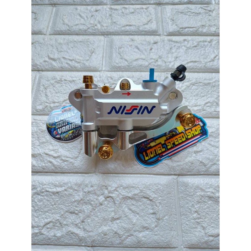 Kaliper monoblock 4 piston plus breket plus baut kaliper motor revo wave supra old kharisma