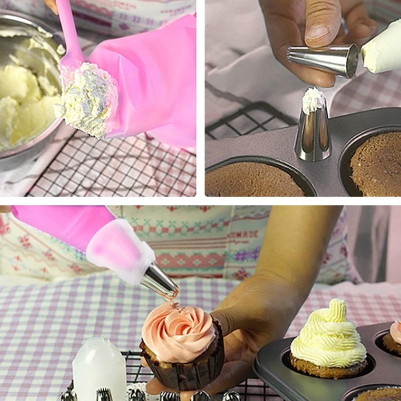 Kantong Piping Bag Bahan EVA Silikon Reusable Untuk Dekorasi Kue