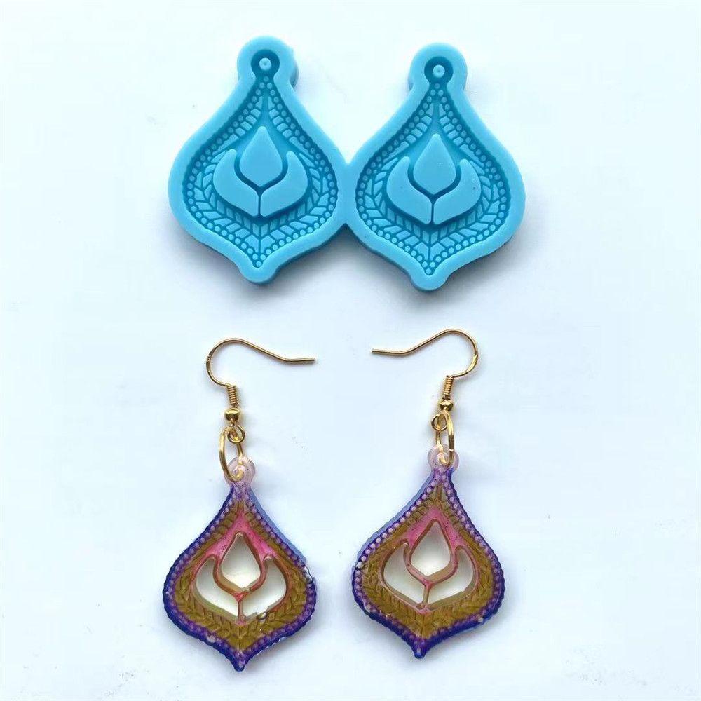 Solighter Anting Cetakan Ear Studs Gantungan Kunci Perhiasan Casting Mold