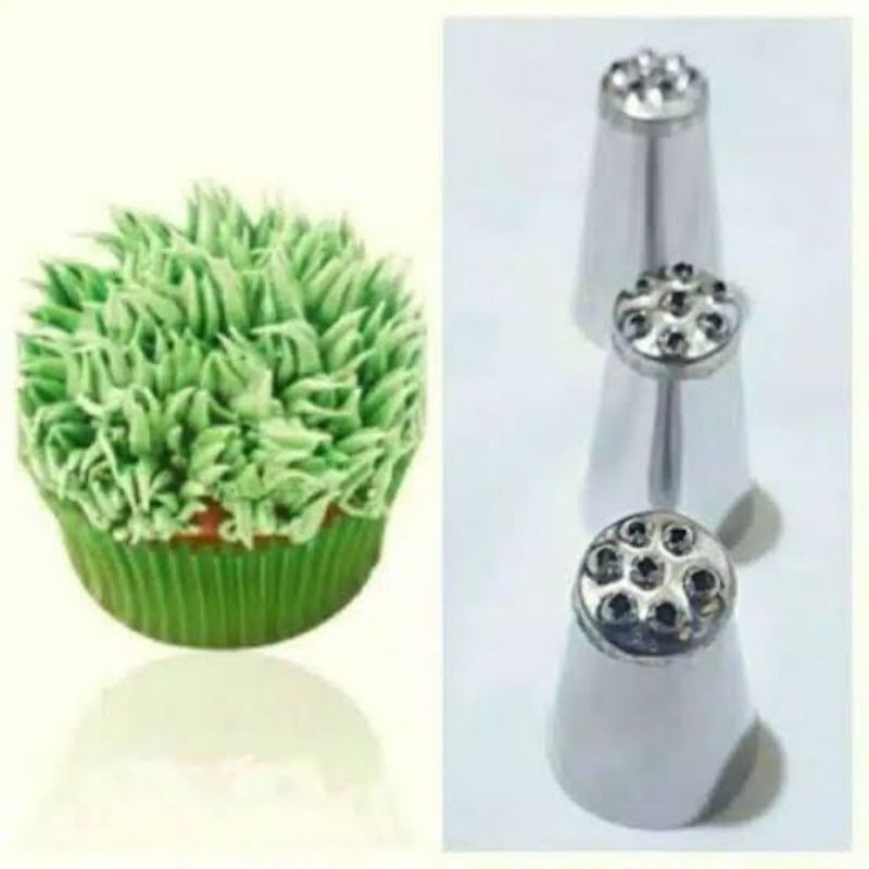 SPUIT RUMPUT BAHAN STAINLESS/ SEMPRIT / ALAT DEKORASI KUE TART