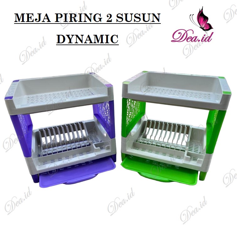 [DEASTORE] RAK PIRING 2 SUSUN - RAK PIRING PLASTIK SUSUN 2 DINAMIC RSOK 2 MULTIFUNGSI - RAK SUSUN PIRING GELAS SERBAGUNA DYNAMIC olymplast