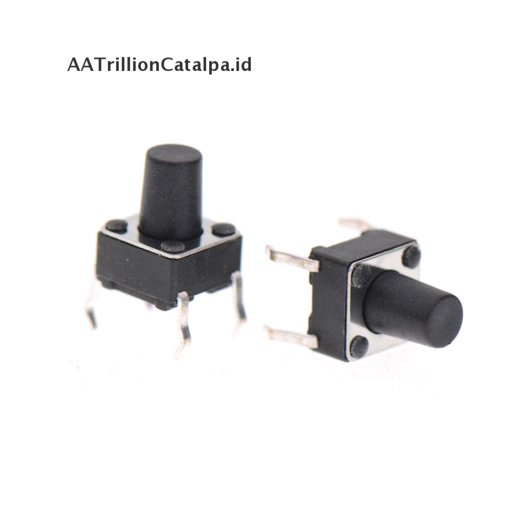 50 Pcs Tombol Saklar Mikro Tactile 4 Pin Ukuran 6x6 X 8mm